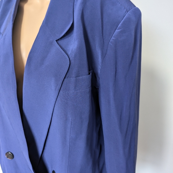 Talbots silk double breasted blazer size 12 - Picture 3 of 11